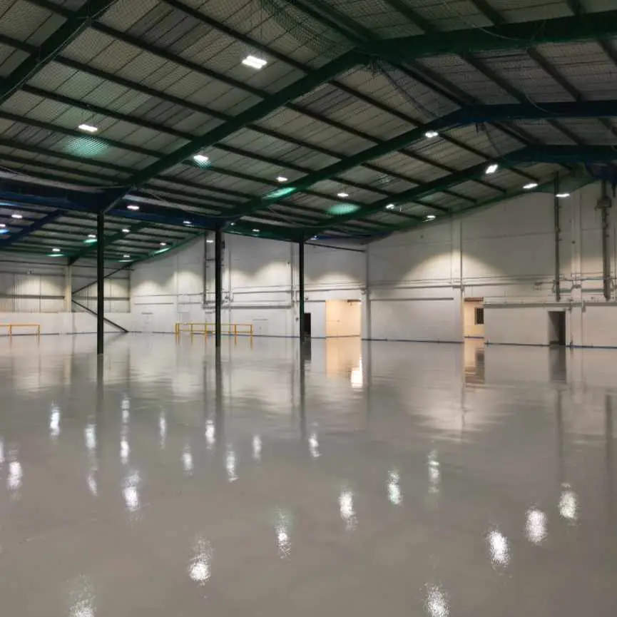 shiny warehouse floor